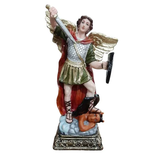 Imagem de São Miguel Arcanjo de Resina - 20 cm - Asas Douradas