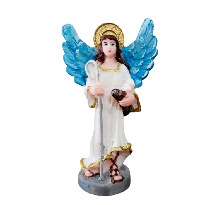 Imagem de São Rafael Arcanjo de Resina - 9 cm | Comprar na Lojinha Uai