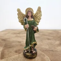 Imagem de São Rafael Arcanjo de Resina - 9 cm - Asas Douradas | Comprar na Lojinha Uai - imagem 3