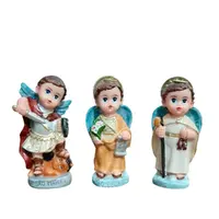 Kit Trio de Arcanjos São Miguel São Rafael São Gabriel Infantil de Resina | Lojinha Uai - imagem 1