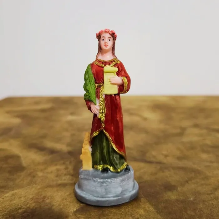 Imagem de Santa Cecília de Resina - 9 cm | Comprar na Lojinha Uai