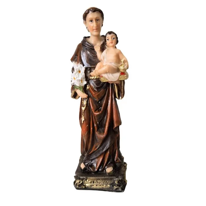 Imagem de Santo Antônio em Resina 15 cm | Comprar na Lojinha Uai