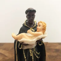 Imagem de São Benedito de Resina - 15 cm | Comprar na Lojinha Uai - imagem 3