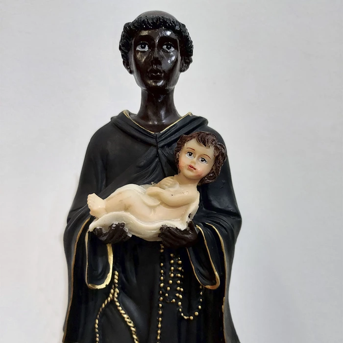 Imagem de São Benedito em Resina - 30 cm