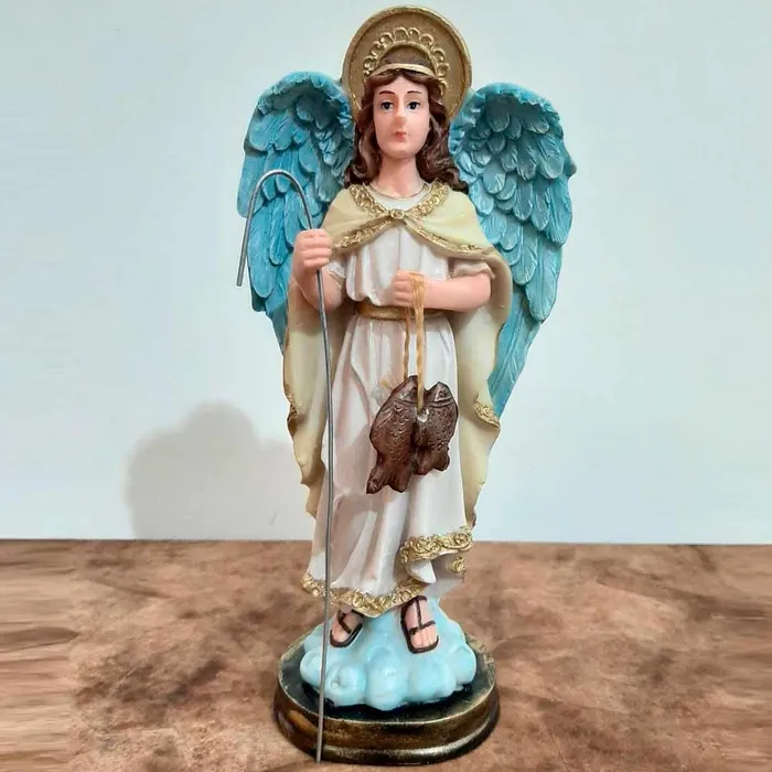 Imagem de São Rafael Arcanjo em Resina - 20 cm | Comprar na Lojinha Uai