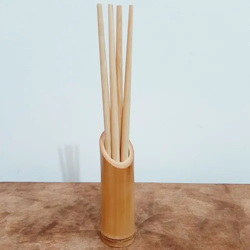 Jogo com 2 Pares de Hashi de Bambu para Sushi e Culinária Oriental 
