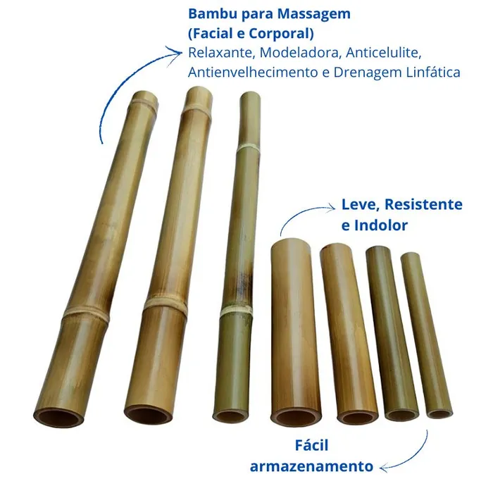 Kit Bambuterapia para Massagem Modeladora Corporal e Facial | Comprar na Lojinha Uai