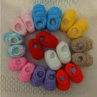 Kit Infantil com 10 Sapatinhos de Bebê de Tricô - 0 a 3 meses RN | Comprar na Lojinha Uai - imagem 1