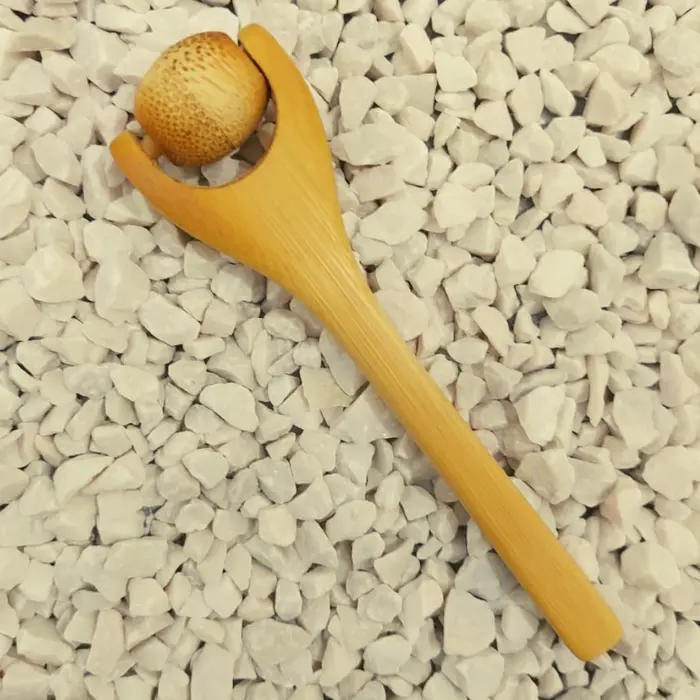 Rolo Massageador Facial Roller de Bambu Natural - 12,5 cm | Comprar na Lojinha Uai