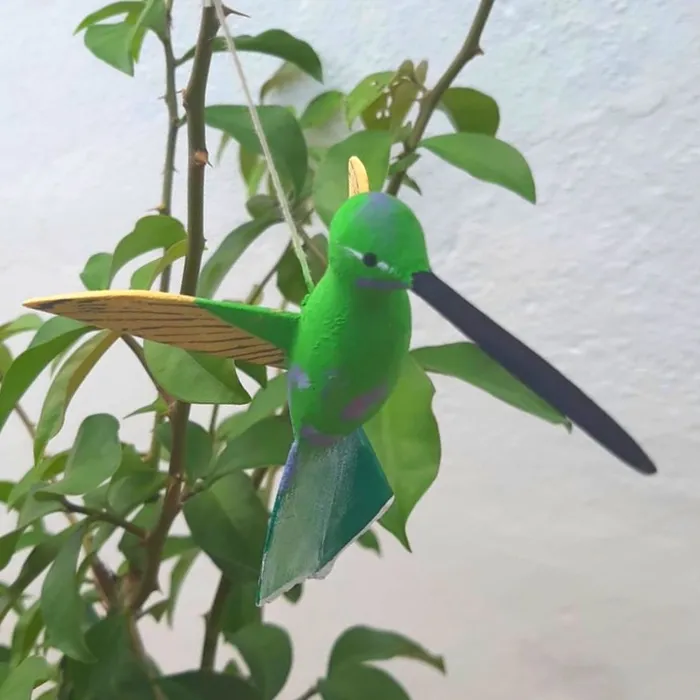 Pássaro de Madeira Beija Flor | Comprar na Lojinha Uai