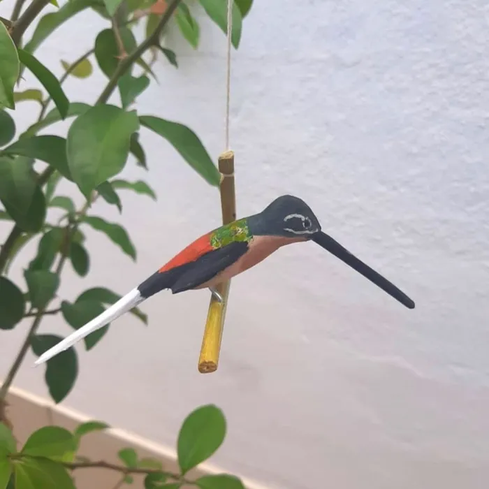 Pássaro de Madeira Beija Flor Marrom | Presente Criativo | Comprar na Lojinha Uai