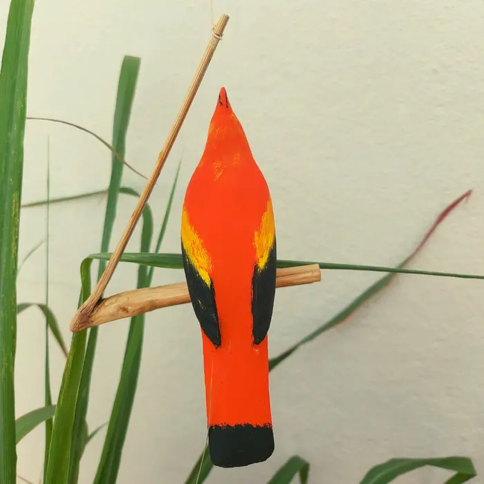 Pássaro de Madeira Galo da Serra | Comprar na Lojinha Uai