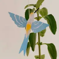 Pássaro de Madeira Beija Flor Azul Claro - imagem 2