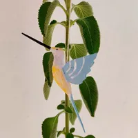 Pássaro de Madeira Beija Flor Azul Claro | Presente Criativo | Comprar Lojinha Uai - imagem 1