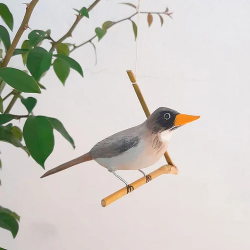 Pássaro de Madeira Sabiá Poca