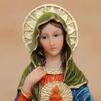 Pia de Água Benta Sagrado Coração de Maria de Resina - 15 cm | Comprar na Lojinha Uai - imagem 3