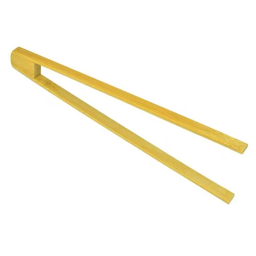 Pinça de Cozinha de Bambu - Pegador de Frituras e Pegador de Massas Multiuso