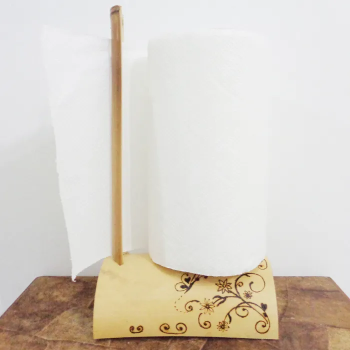 Porta Papel Toalha de Bambu | Comprar na Lojinha Uai