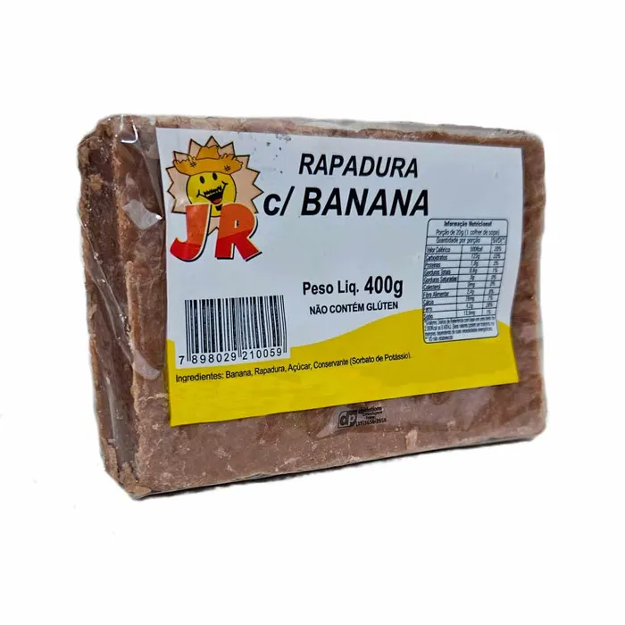 Rapadura com Banana 400g - Doces JR | Comprar na Lojinha Uai