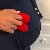 Sapatinho de Bebê de Tricô Vermelho - Recém Nascido 0 a 3 meses | Lojinha Uai - imagem 3