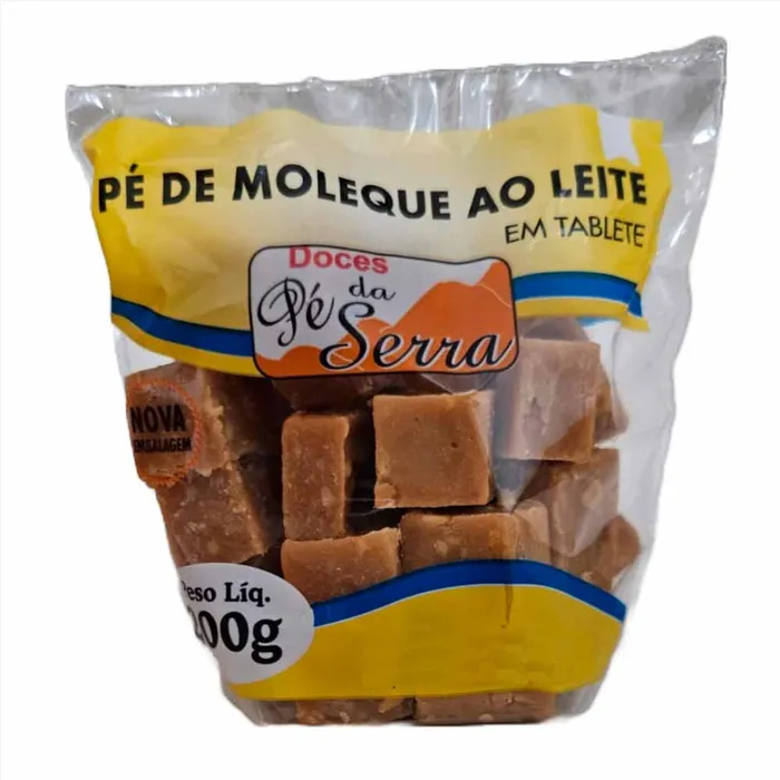 Saquinho de Pé de Moleque ao Leite 200g - Doces Pé da Serra | Comprar na Lojinha Uai
