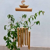 Sino dos Ventos de Bambu Barco | Comprar na Lojinha Uai - imagem 1