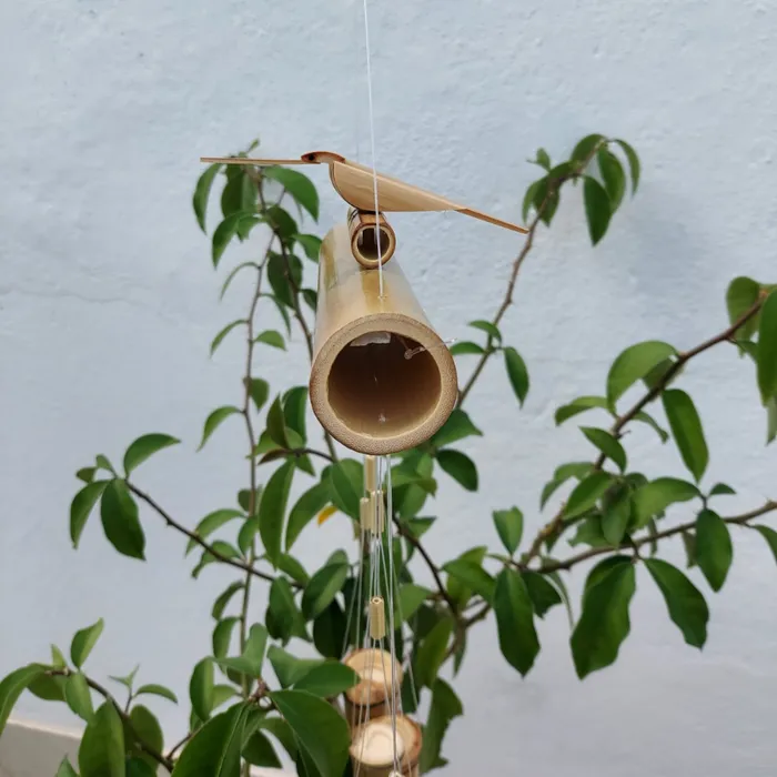 Sino dos Ventos de Bambu - Modelo Beija-flor | Comprar na Lojinha Uai