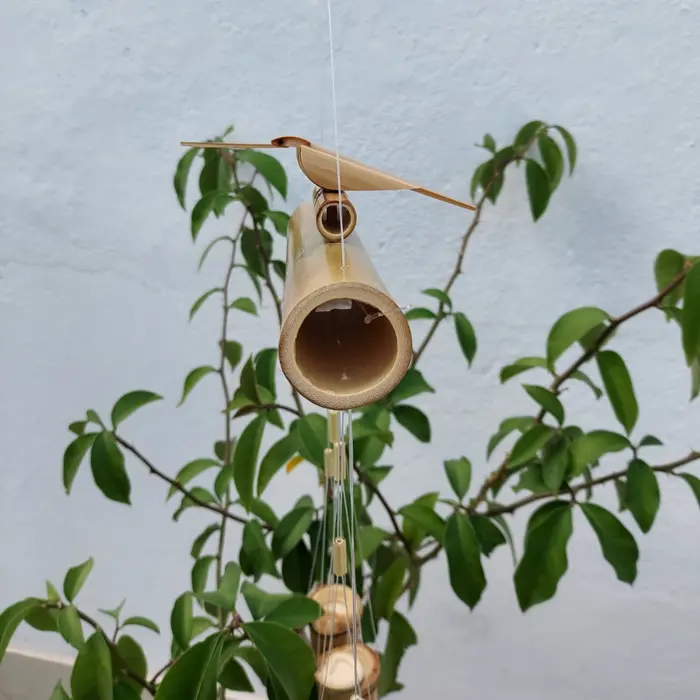 Sino dos Ventos de Bambu - Modelo Beija-flor | Comprar na Lojinha Uai