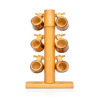 Suporte e 6 canequinhas de Bambu para Cachaça | Comprar na Lojinha Uai - imagem 1