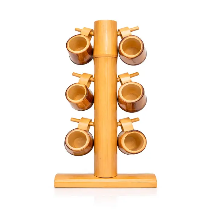 Suporte com 6 Canequinhas para Cachaça