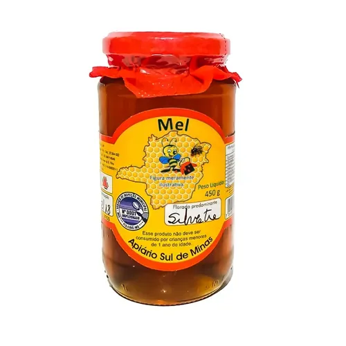 Mel Silvestre Puro 450g Vidro - Apiário Sul de Minas