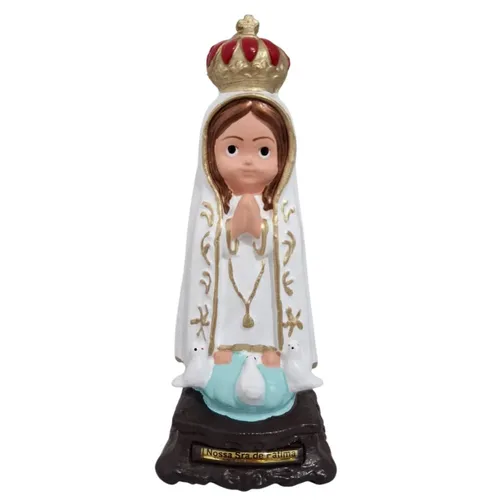 Imagem de Nossa Senhora de Fátima Infantil de Borracha Inquebrável - 16 cm
