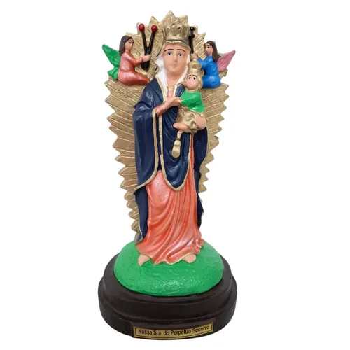 Imagem de Nossa Senhora do Perpétuo Socorro de Borracha Inquebrável - 20 cm