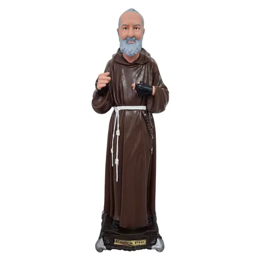 Imagem de São Padre Pio de Borracha Inquebrável - 38 cm