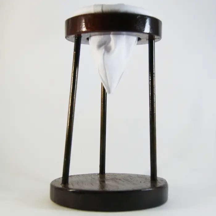 Suporte Coador de Café de Madeira e Ferro + coador + caneca sortida - 18 cm | Lojinha Uai