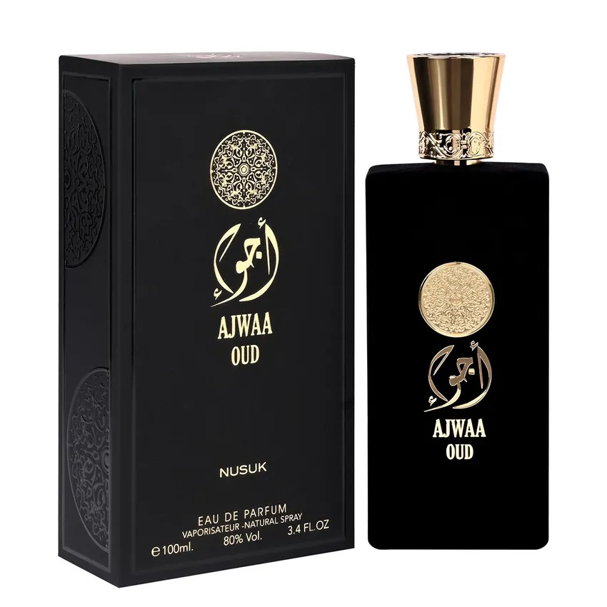 Perfume Árabe Ajwaa Oud Black EDP Masculino Nusuk 100ml