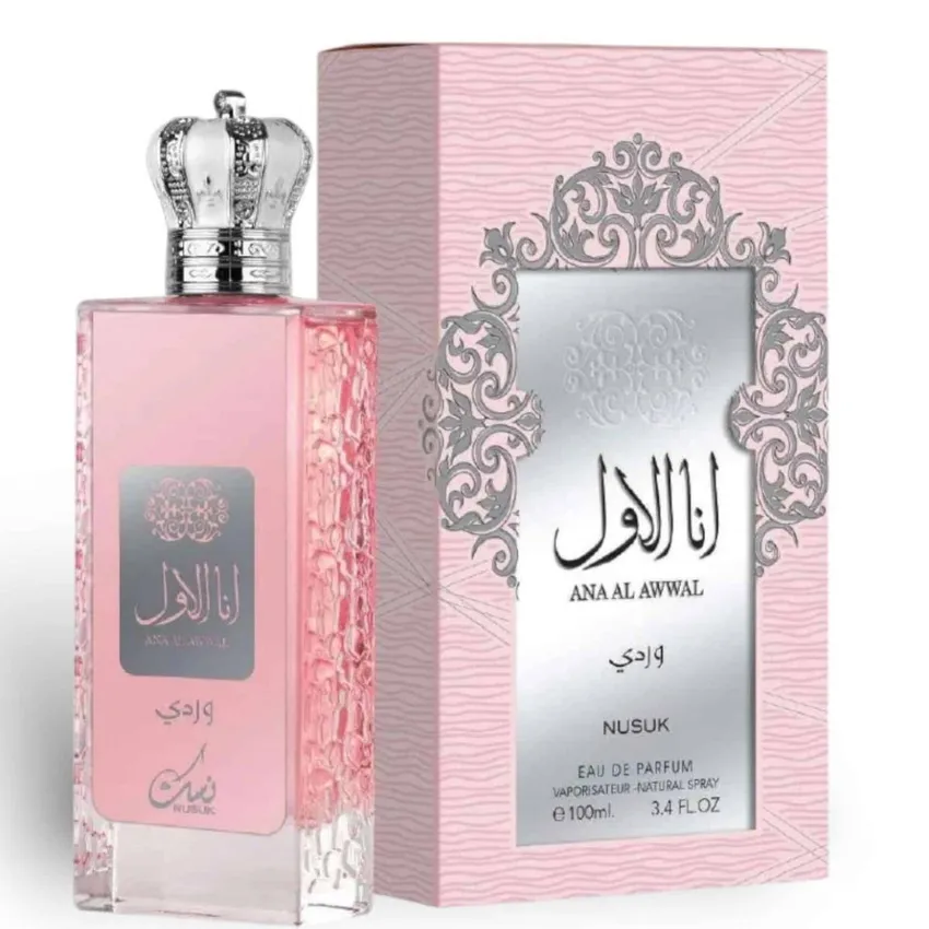 Perfume Árabe Ana Al Awwal Wardi Pink EDP Feminino Nusuk 100ml