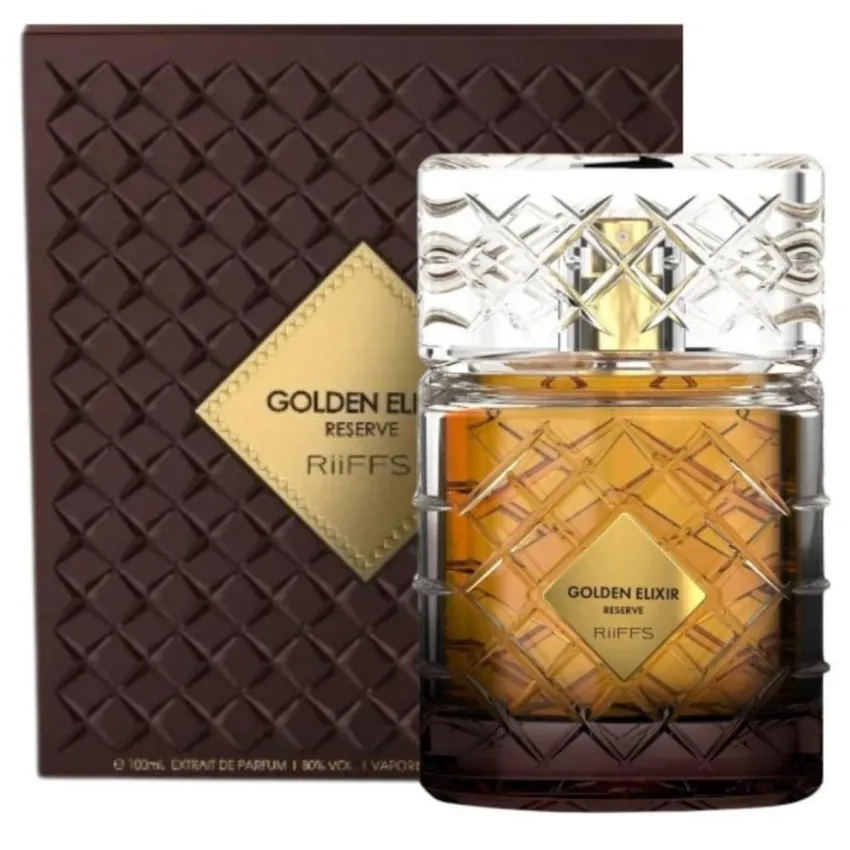 Perfume Árabe Golden Elixir Reserve EDP Unissex Riiffs 100ml