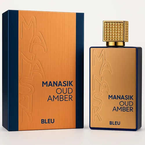 Perfume Árabe Oud Amber Bleu EDP Unissex Manasik - 100ml