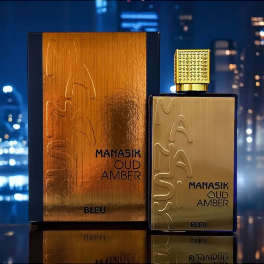 Perfume Árabe Oud Amber Bleu EDP Unissex Manasik 100ml