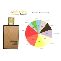 Perfume Árabe Oud Amber Noir EDP Unissex Manasik 100ml - imagem 4