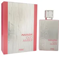 Perfume Árabe Oud Amber Pink EDP Feminino Manasik 100ml - imagem 1