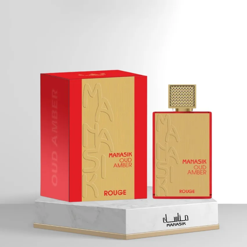 Perfume Árabe Oud Amber Rouge EDP Unissex Manasik 100ml