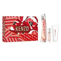 Kit Coffret Flower By Kenzo Ikebana EDP Feminino 75ml + Body Lotion 75ml + Travel Size 10ml - imagem 3