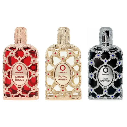 Kit Coffret Oud Saffron + Royal Amber + Amber Rouge (3 x 30ml) - Orientica 