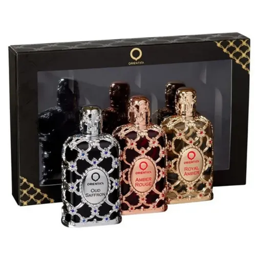 Kit Coffret Oud Saffron + Royal Amber + Amber Rouge (3 x 30ml) - Orientica 