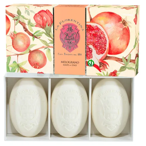 Kit Sabonete em Barra La Florentina Pomegranate (Romã) - 3 x 150g