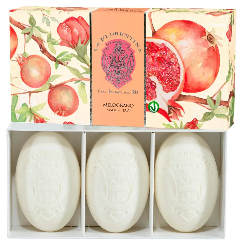 Kit Sabonete em Barra La Florentina Pomegranate Romã 3 x 150g