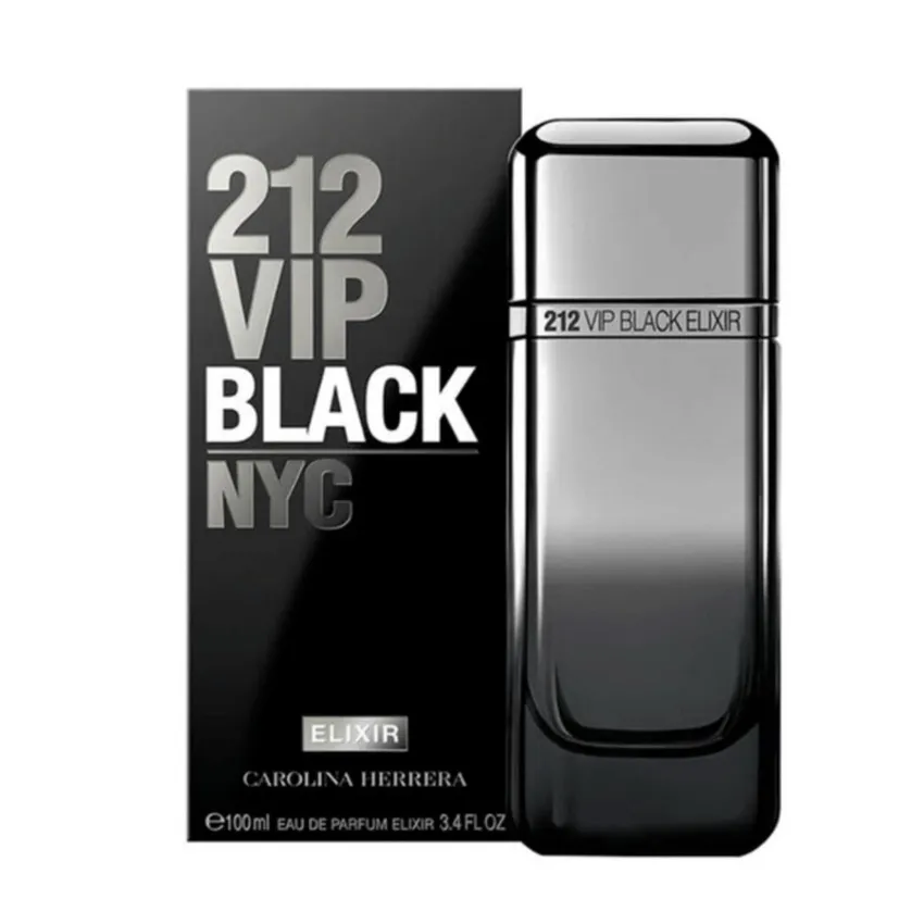 Perfume 212 VIP Black Elixir EDP Masculino Carolina Herrera 100ml