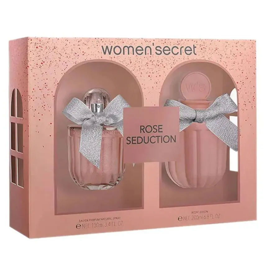 Kit Coffret Women'secret Rose Seduction EDP 100ml + Body Lotion 200ml Feminino